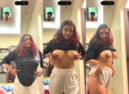 Sexy Desi Girl Shows her Boobs on VC