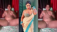 Hot busty Insta model Subhashree Dash pressing her huge boobs and rubbing wet pussy loudly